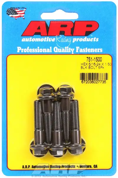ARP Auto Racing 5/1624 X 1.500 Hex Black Oxide Bolts