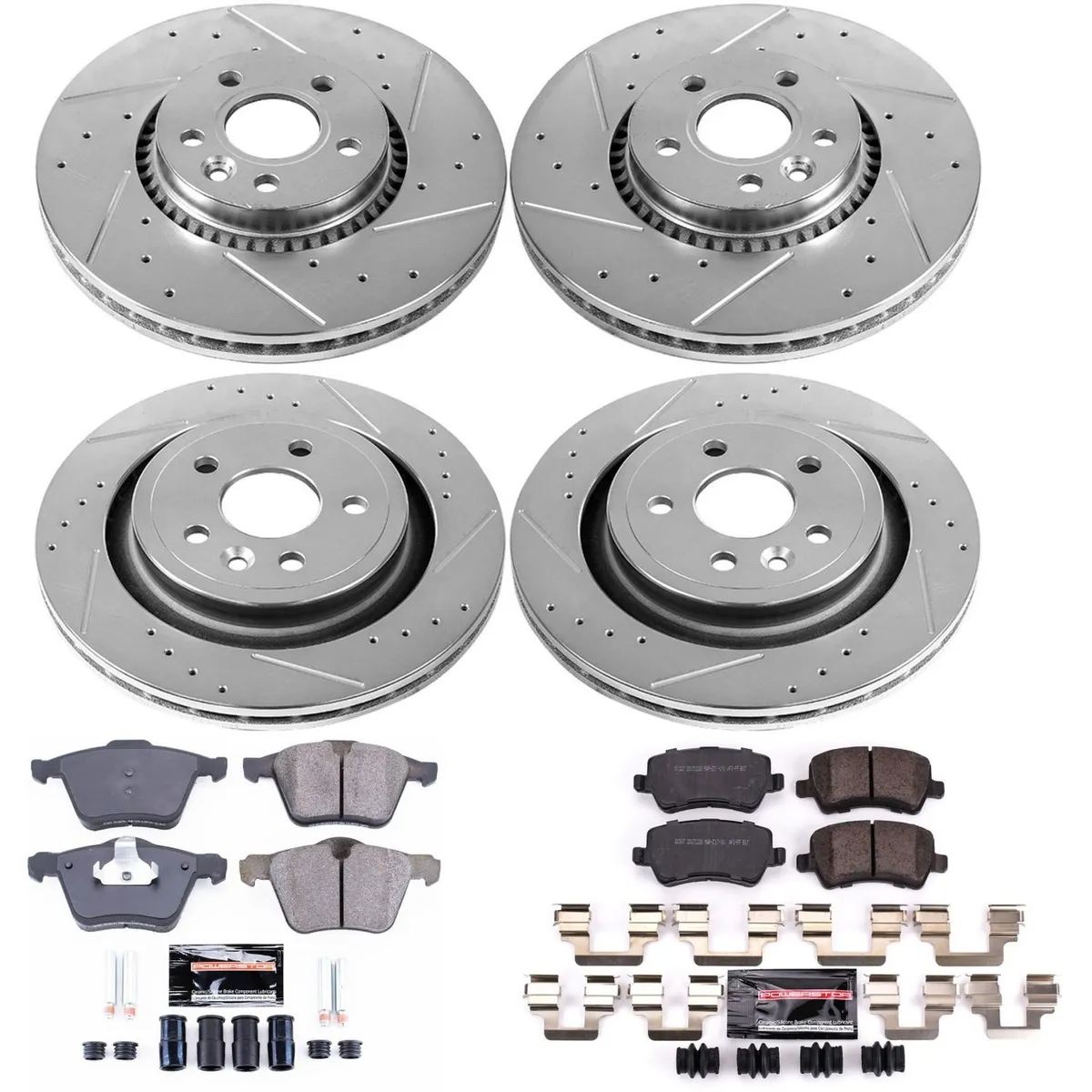 Z23 Evolution Sport Upgrade Kit: Drilled/Slotted Rotors; Carbon-Fiber Ceramic Pads W/Hardware product image