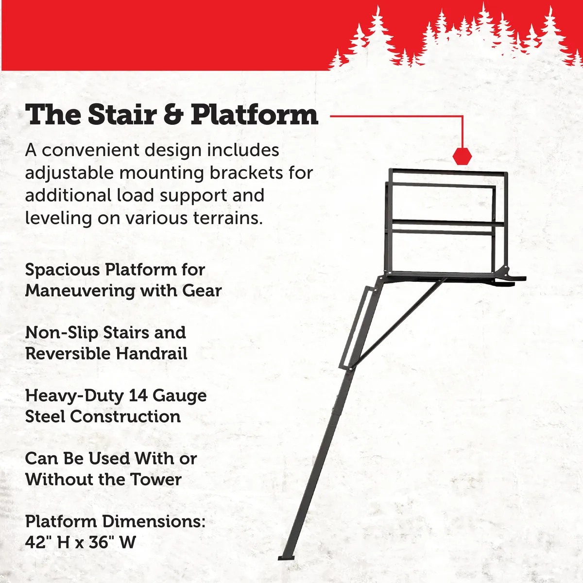Elevators 8 ft Stair Platform With Adjustable Feet product image