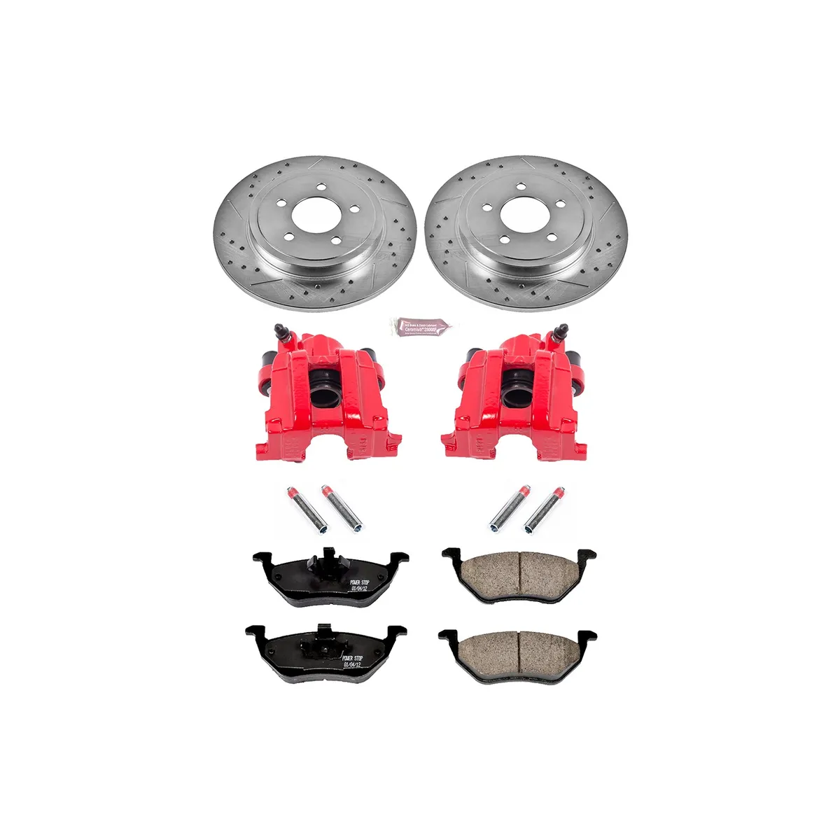 Z23 Evolution Sport Upgrade Kit: Drilled/Slotted Rotors; Carbon-Fiber Ceramic Pads; Powder Coated Calipers product image