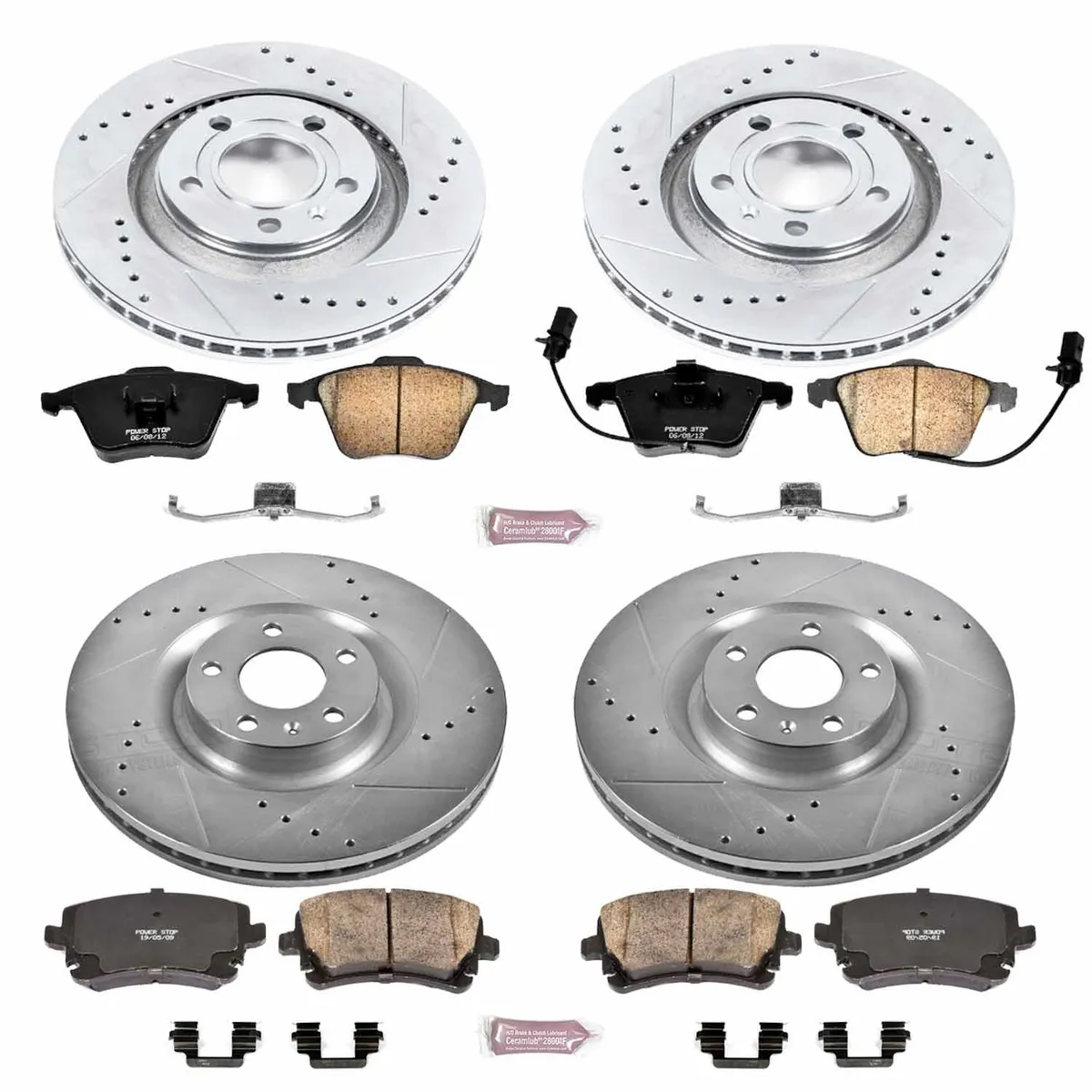 Z23 Evolution Sport Upgrade Kit: Drilled/Slotted Rotors; Carbon-Fiber Ceramic Pads W/Hardware product image