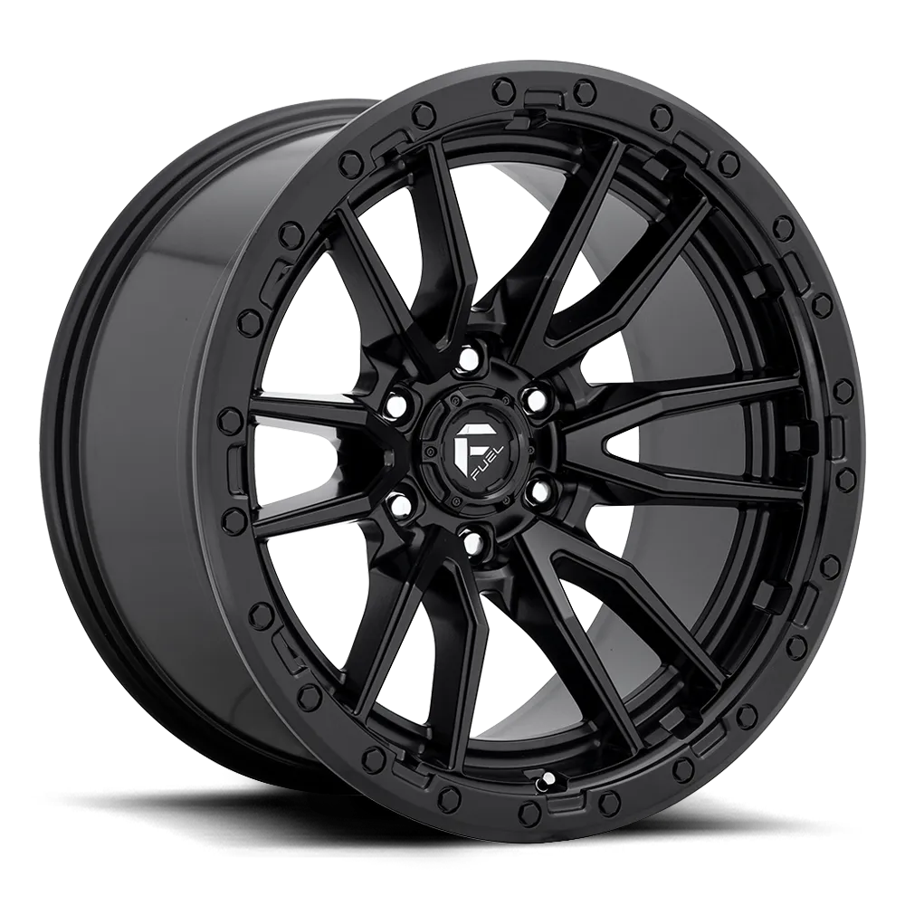 Aluminum Wheels 20X9 Rebel D679 6 On 139.7 Matte Black 106.1 Bore 1 Offset Fuel Off Road Wheels product image