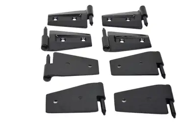 Kentrol Jeep JK Door Hinge Set 8 Pieces 4 Door 07-18 Wrangler JK Powdercoat Black Kentrol
