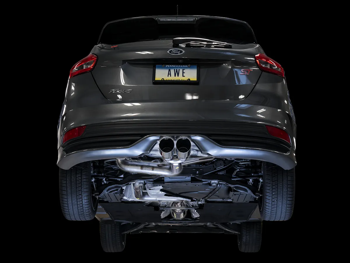 AWE Track Edition Cat-back Exhaust for Ford Focus ST - Diamond BlackTips product image