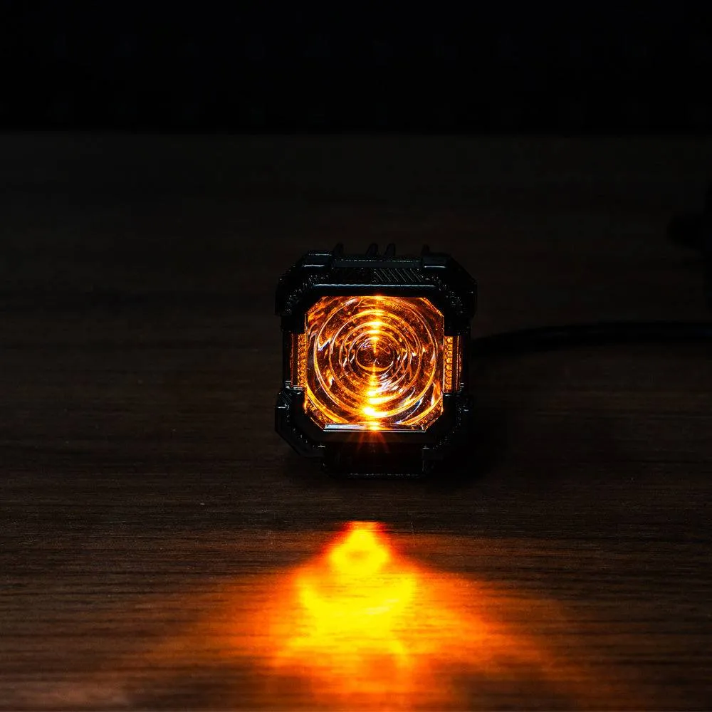 "Recon1 2"" LED Pod Lights Spot Flood Beam With Amber DRL" product image