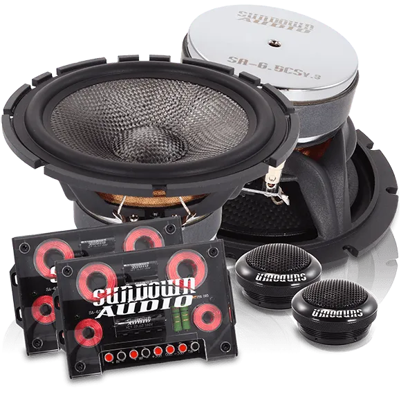 SA-6.5CS v.3 6.5" 6-1/2 Component Car Audio Speakers+Tweeters product image