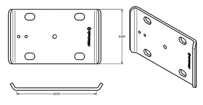 Ridetech Large U-Bolt Plate 5.5 Inch X 9 Inch For 3 Inch Axle Housing Ridetech