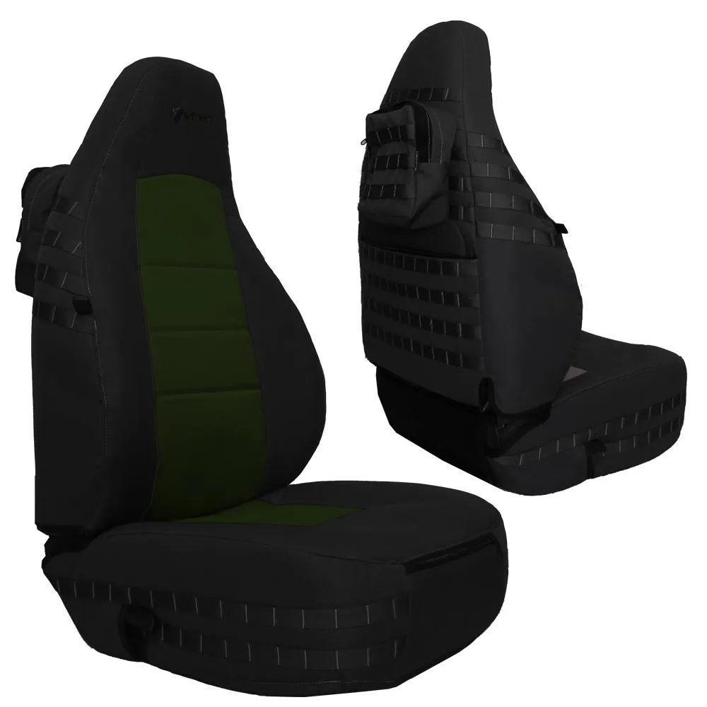 Front Tactical Seat Covers for Jeep® Wrangler TJ 1997-02 (PAIR) w/ MOLLE Bartact product image