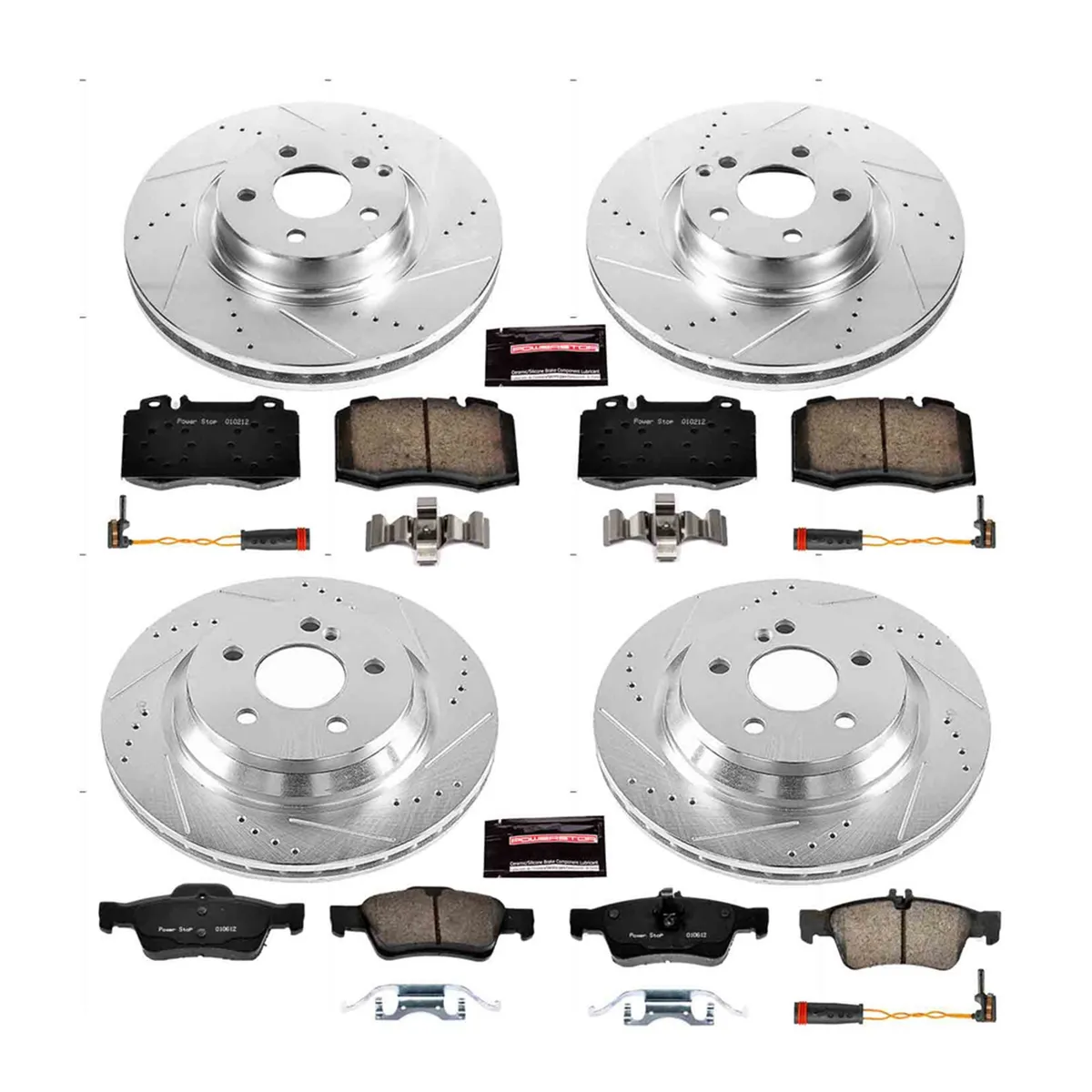 Z23 Evolution Sport Upgrade Kit: Drilled/Slotted Rotors; Carbon-Fiber Ceramic Pads W/Hardware; Pad Sensors product image