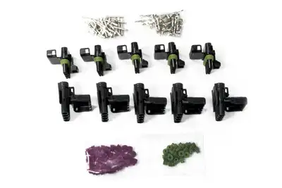 Painless Wiring Weatherpack Connector Kit; 4 Circuit Flat Connector Male/Female; 5 Pack;