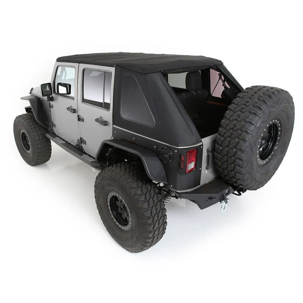 0718 Wrangler 4DR Bowless Combo Top Kit W/Tinted Windows/Black Diamond product image