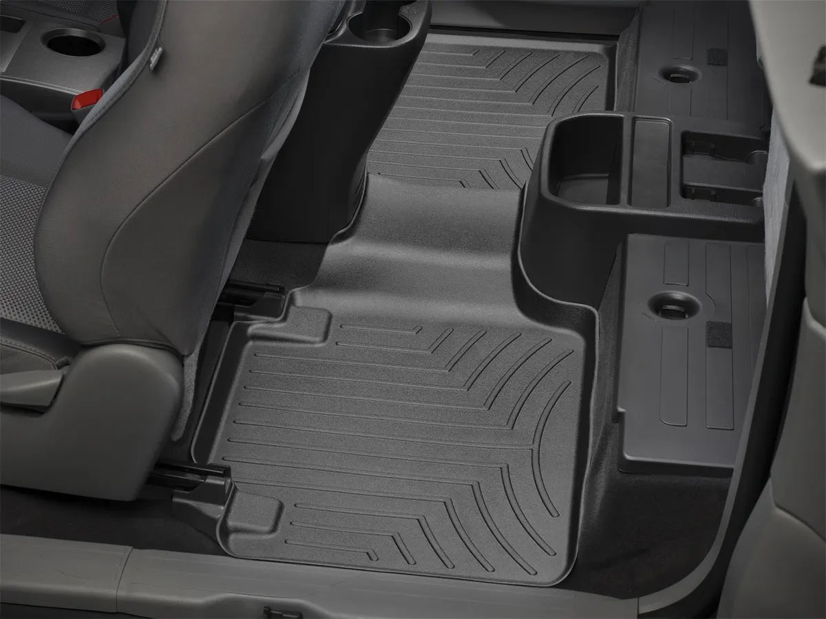 2012 + Toyota Tacoma Rear FloorLiner Fits access cab fits vehicles with rear tool box Black product image