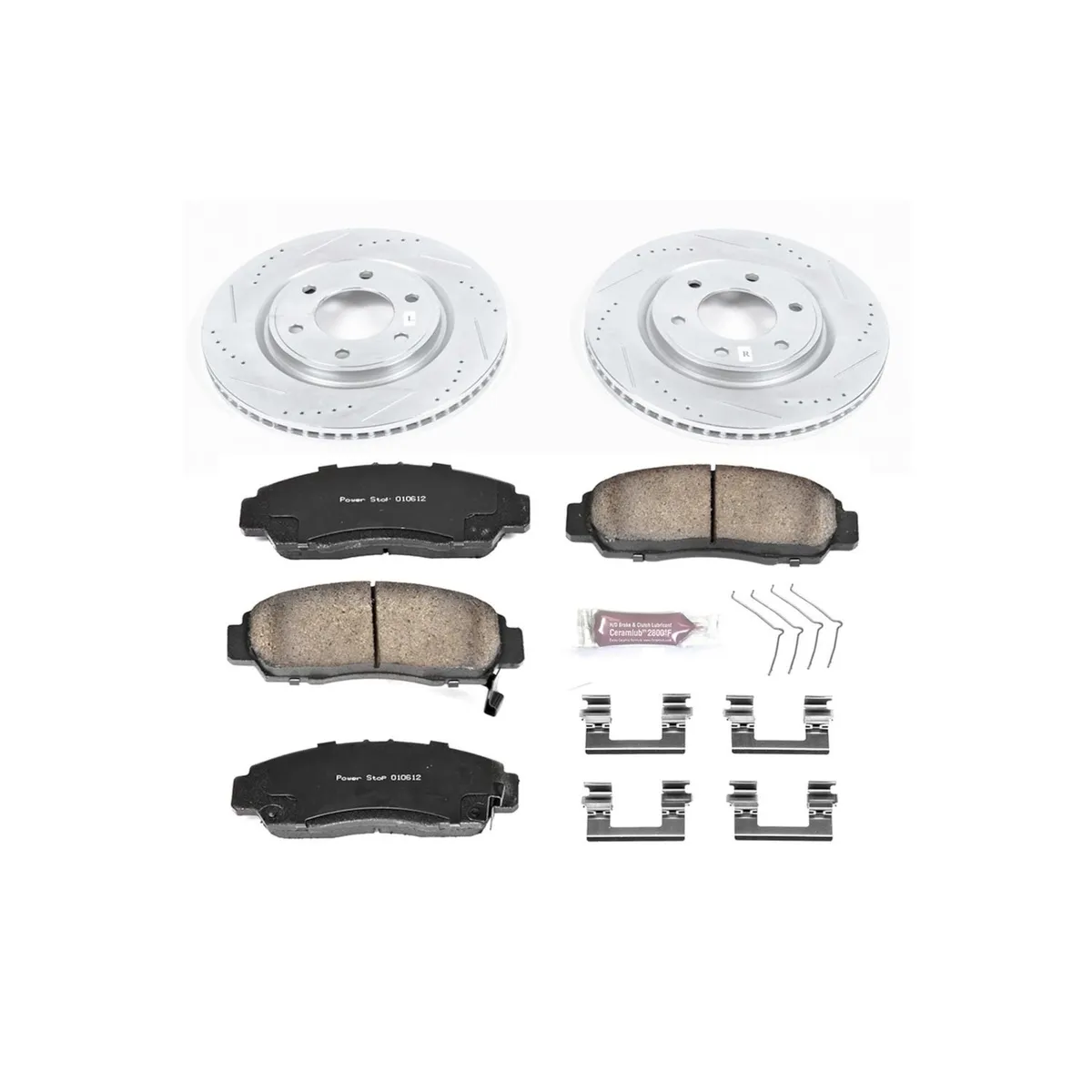Z23 Evolution Sport Upgrade Kit: Drilled/Slotted Rotors; Carbon-Fiber Ceramic Pads W/Hardware product image