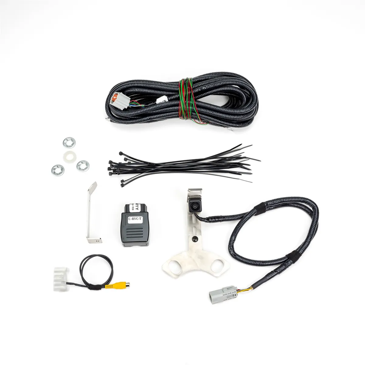 SummitView™ For Jeep® Rear Vision Camera w/OEM Grade Camera; Includes Flash Module For 6.1 in. Factory Display; Exclusive Stainless Steel Rear Tire Mount; No Parking Gridlines; product image