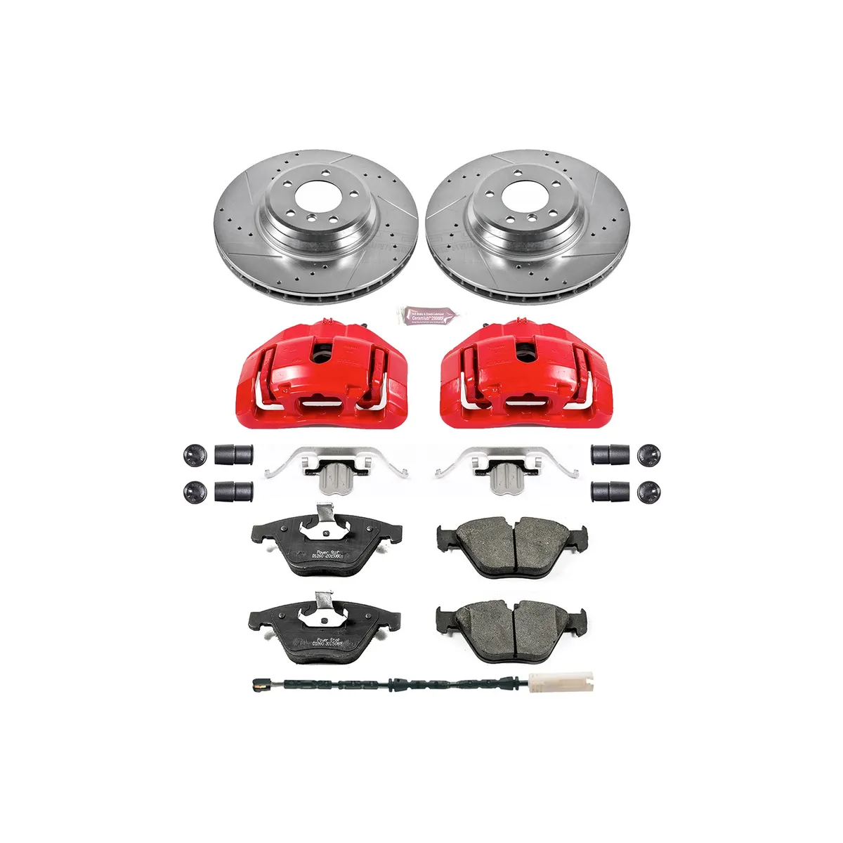 Z23 Evolution Sport Upgrade Kit: Drilled/Slotted Rotors; Carbon-Fiber Ceramic Pads; Pad Sensors; Powder Coated Calipers product image