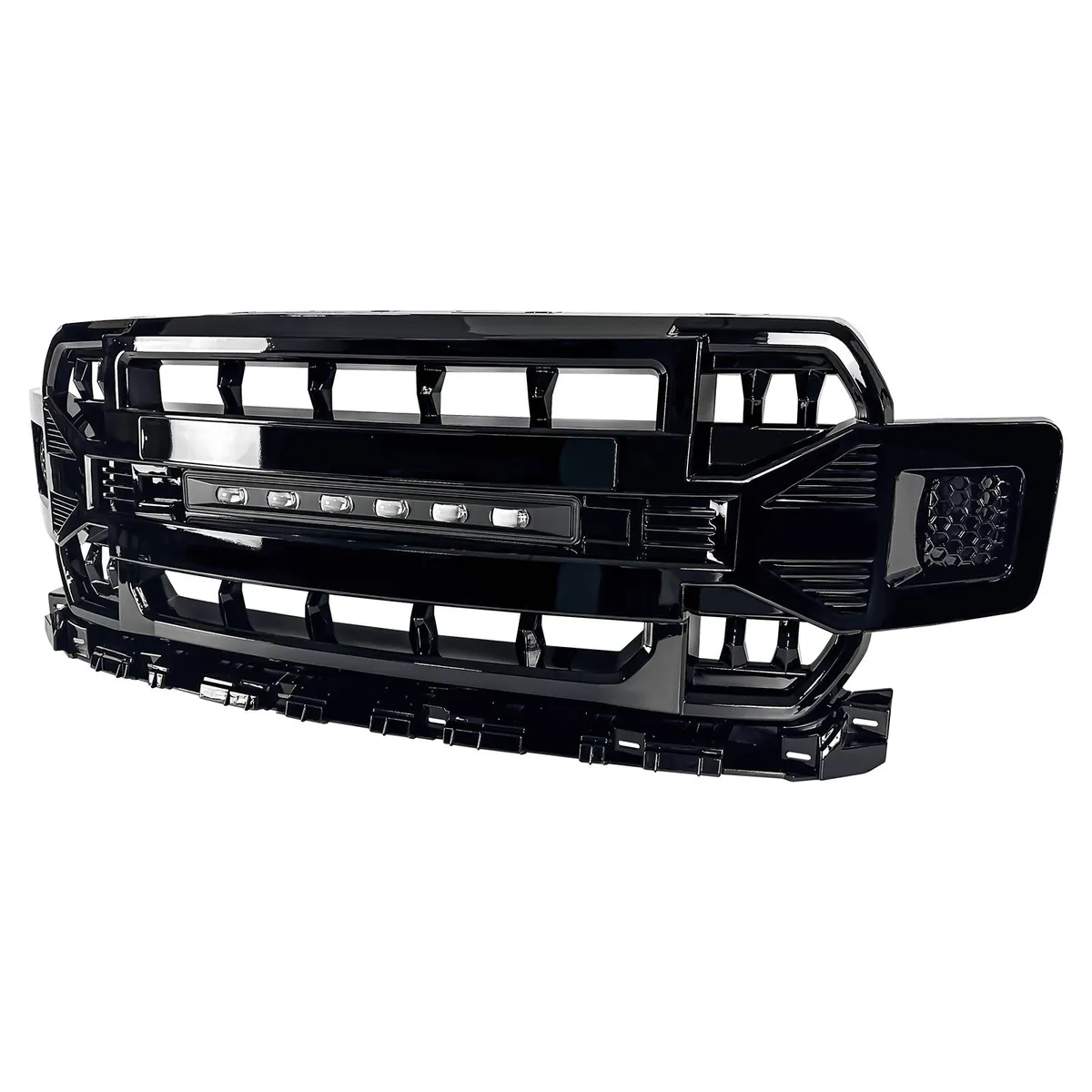 American Modified Amfmaa00120 Armor Grille With LED Off-Road Lights - Matte Black product image