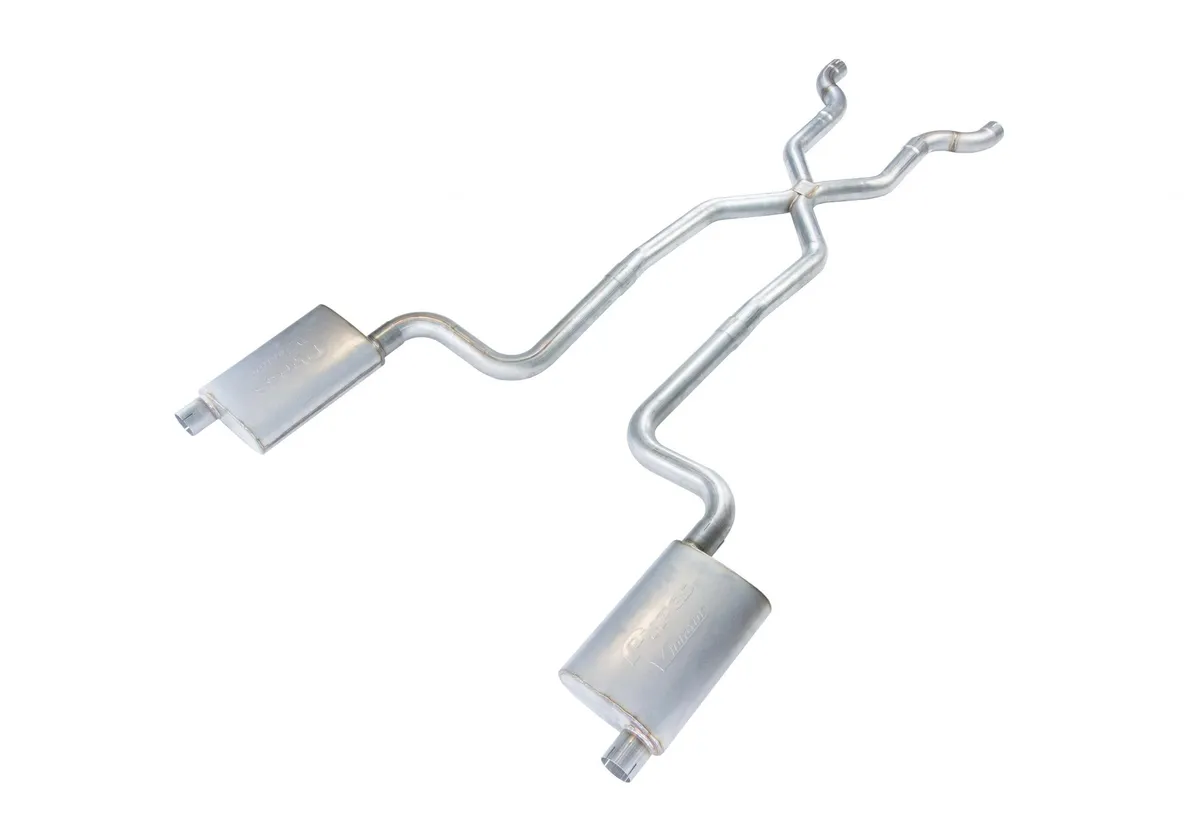 1968-1973 Corvette C3 2.5 Inch Crossmember Back Exhaust Kit With X-Pipe 409 Stainless Race Pro Mufflers Pypes Performance Exhaust product image