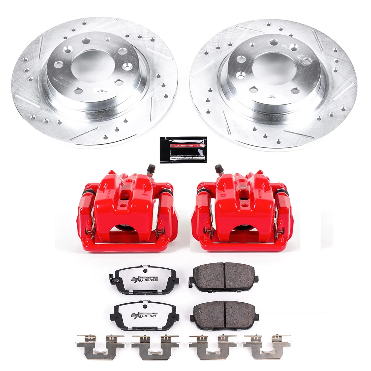 Z26 Street Warrior Upgrade Kit: Drilled/Slotted Rotors; Carbon-Fiber Ceramic Pads; Powder Coated Calipers product image