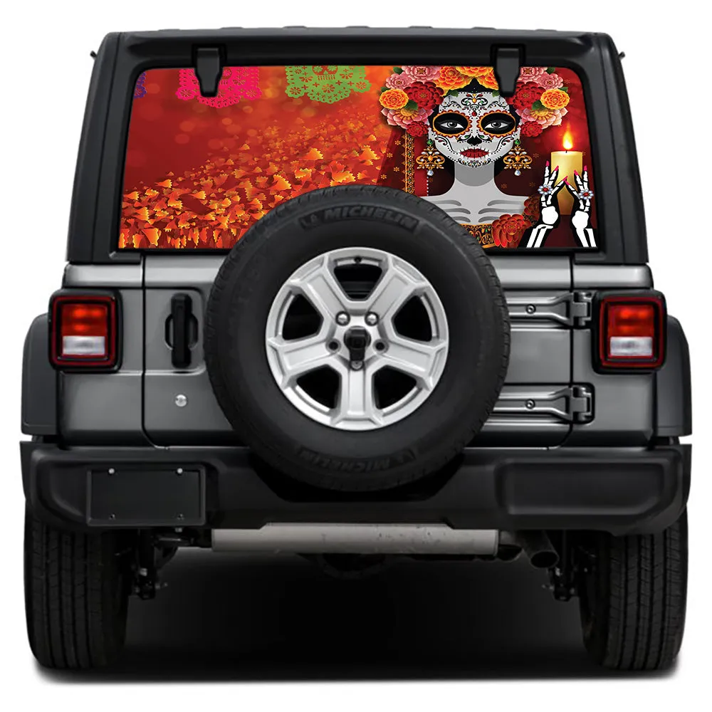 Under The Sun Inserts Day of the Dead Rear Window Decal