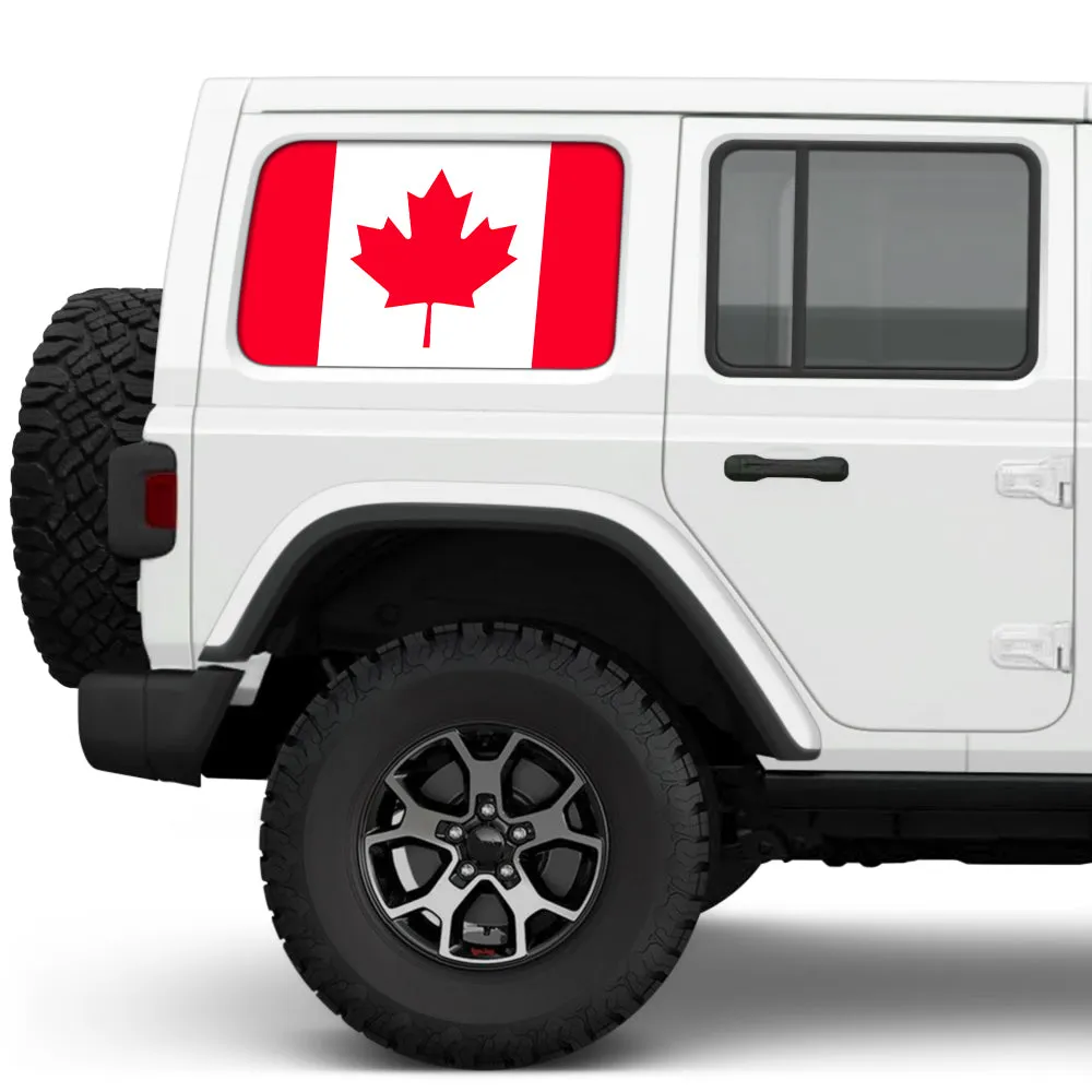 Canadian Flag Side Windows Printed Vinyl Decal product image