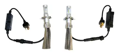 Crown Automotive Jeep Replacement LED Headlamp Bulb Kit 1997-2006 TJ Wrangler w/ Halogen Lamp Conversion; 1987-1995 YJ Wrangler w/ Halogen Lamp Conversion; 1984-2001 XJ Cherokee w/ Halogen Lamp Conversion; 1986-1992 MJ Comanche w/ Halogen Lamp Conversion; 1993-1998 ZG (Europe) Grand C