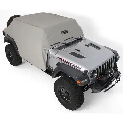 Smittybilt 18c Wranger JL 4dr Waterresistant Cab Cover W/Door Flaps; Gray