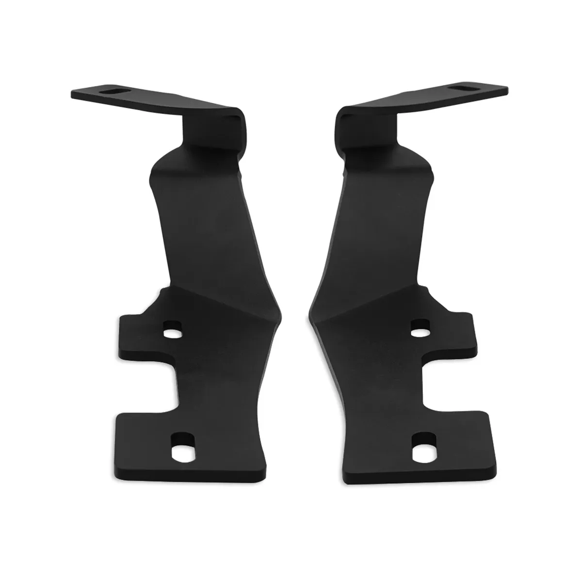 This RIGID A-Pillar mount kit is designed for the 2019+RAM 2500 and 3500; it includes two A-Pillar mounting brackets; two 6 inch 360-Series Amber Backlight Drive lights; two black light covers; two amber light covers; and a wiring harness. product image