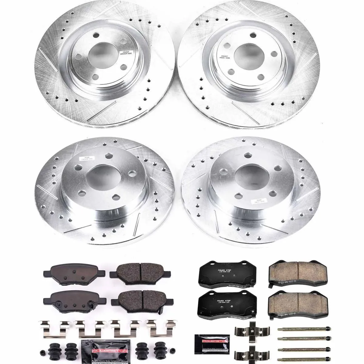 Z23 Evolution Sport Upgrade Kit: Drilled/Slotted Rotors; Carbon-Fiber Ceramic Pads W/Hardware product image
