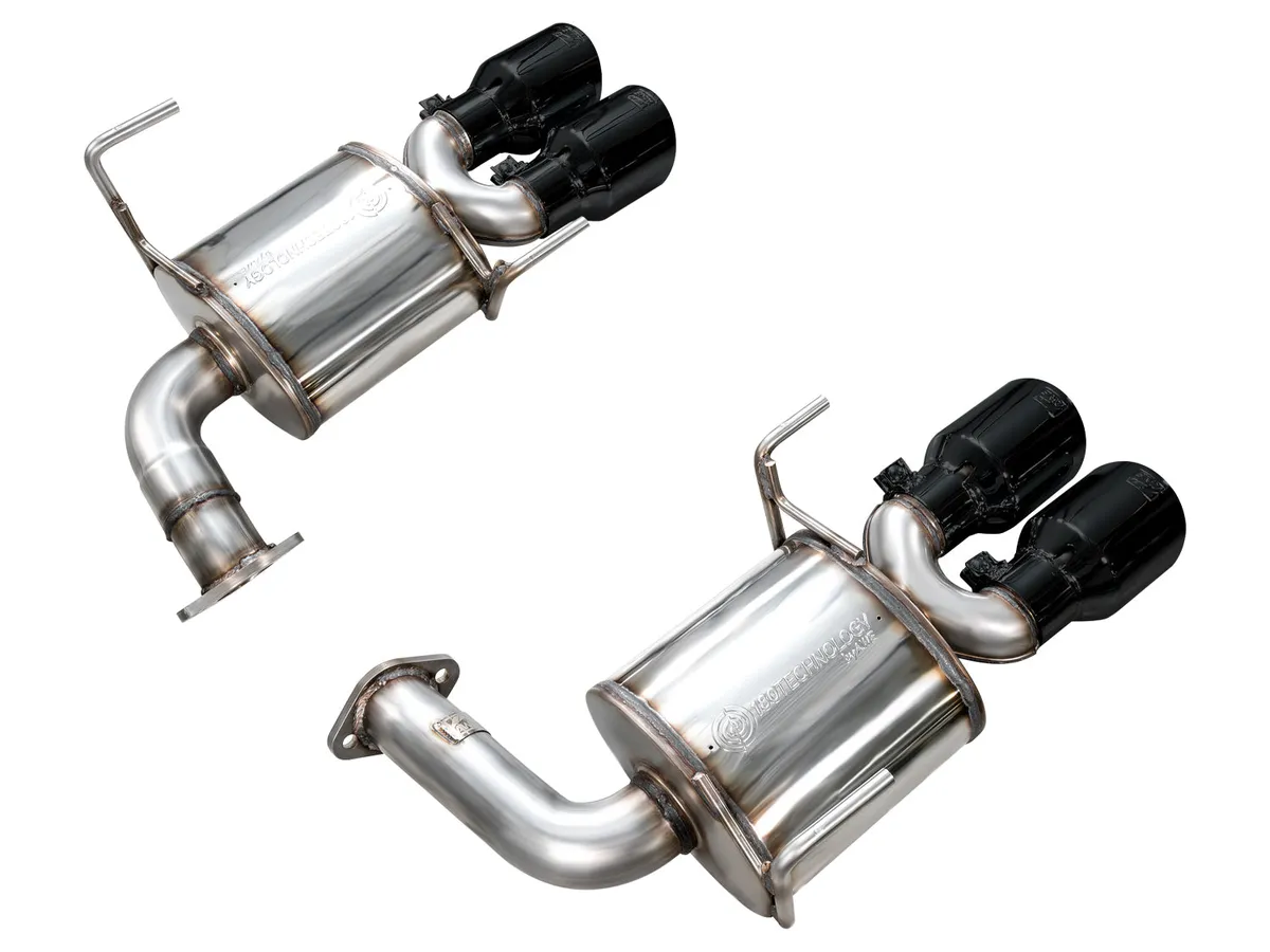 AWE Track Edition Axleback Exhaust for VB Subaru WRX - Diamond Black Tips 3020-43424 product image