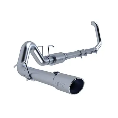 MBRP Exhaust Armor Plus Turbo Back Exhaust System; 4 in.; Incl. Turbo Down Pipe/Mid Pipe/Ext. Pipes/Muffler/Over Axle Pipe/Tailpipe/Hrdw/5 in. OD Tip; Single Side Exit; T409 Stainless Steel;