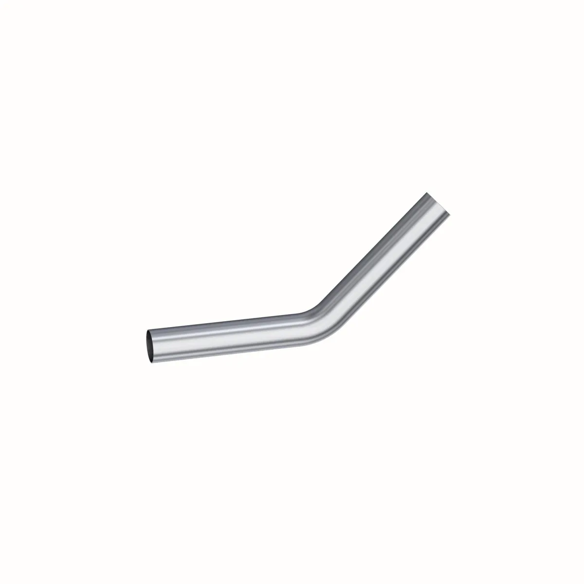 Garage Parts Pro Series Smooth Mandrel Bend Pipe; 2.5 in. Diameter; 45 Degree Bend; 12 in. Legs; T304 Stainless Steel; product image