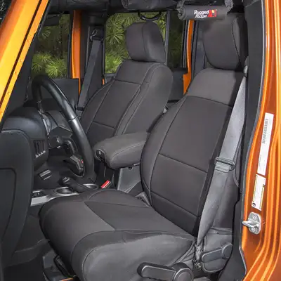 Rugged Ridge Seat Cover Kit Front Neoprene Black; 1118 Jeep Wrangler Jk