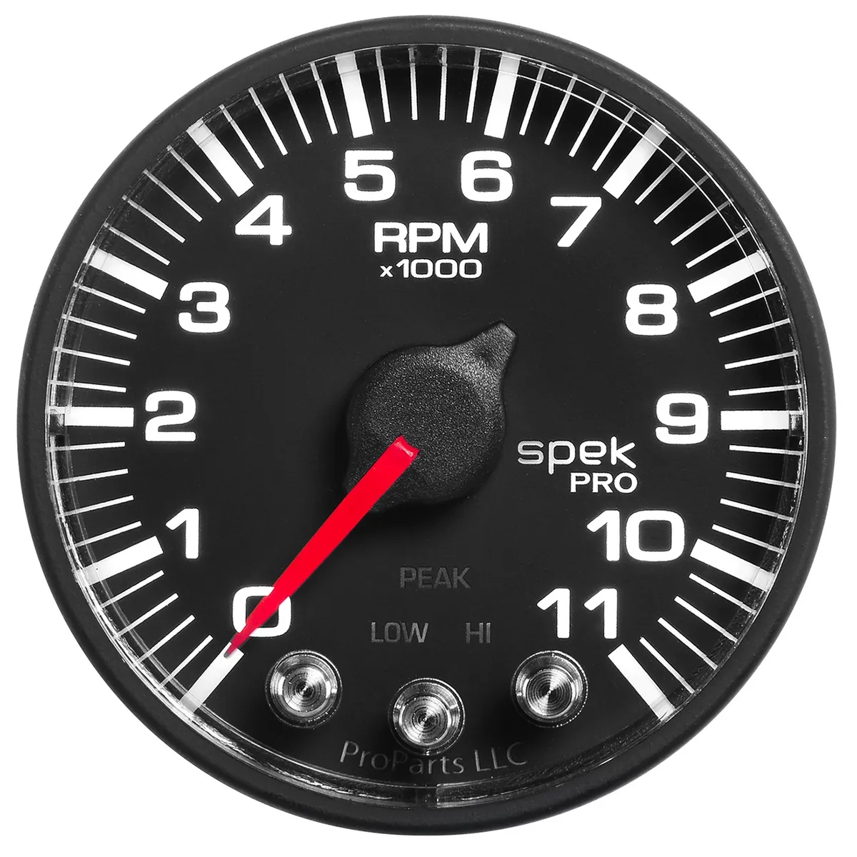 Gauge, Tach, 2 1/16", 11k RPM, w/ Shift Light & Peak Mem, Blk, Spek-Pro product image