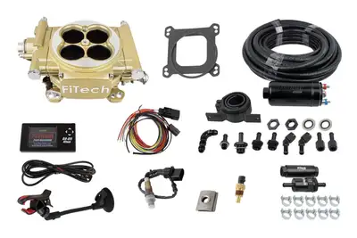 FiTech Fuel Injection FiTech - Easy Street 600 HP Classic Gold EFI System With Inline Fuel Delivery Master Kit