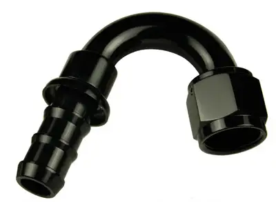 Redhorse Performance 06 150 Degree An/Jic Hose End Push Lock Black