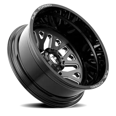 Fuel Off-Road Dually Wheels 22X8.5 FF19D Dually DE19 BK 10 On 225 Gloss Black Milled 170.1 Bore -202 Offset Outer Dually Fuel Off Road Wheels