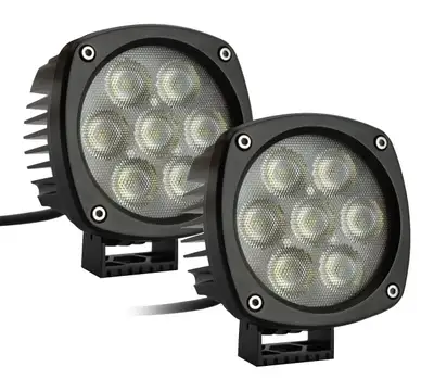 Race Sport Professional Grade HD Series 4.3in Round LED Spot Light (Pair) with Dual Output Harness included