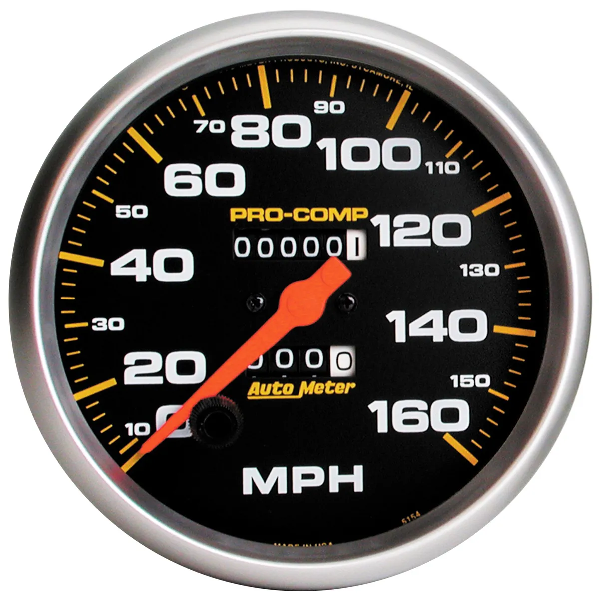 Gauge, Speedometer, 5", 160mph, Mechanical, Pro-Comp product image