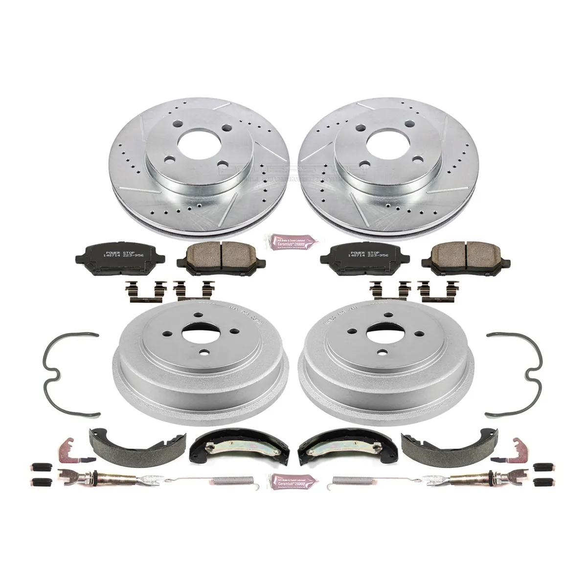 Z23 Evolution Sport Upgrade Kit: Drilled/Slotted Rotors; Carbon-Fiber Ceramic Pads W/Hardware; Coated Drums; Shoes W/Hold Down And Adjuster Kit product image