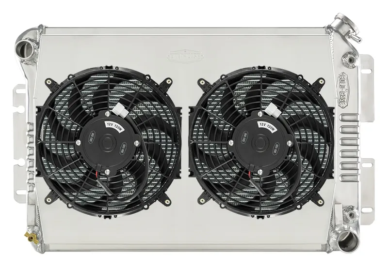 67-69 F Body LS Dual 12 Inch Fan Kit Manual Trans Cold Case Radiators product image