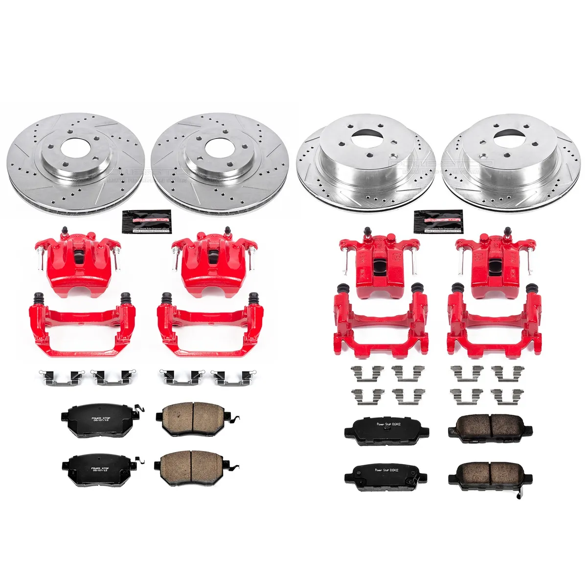 Z23 Evolution Sport Upgrade Kit: Drilled/Slotted Rotors; Carbon-Fiber Ceramic Pads; Powder Coated Calipers product image