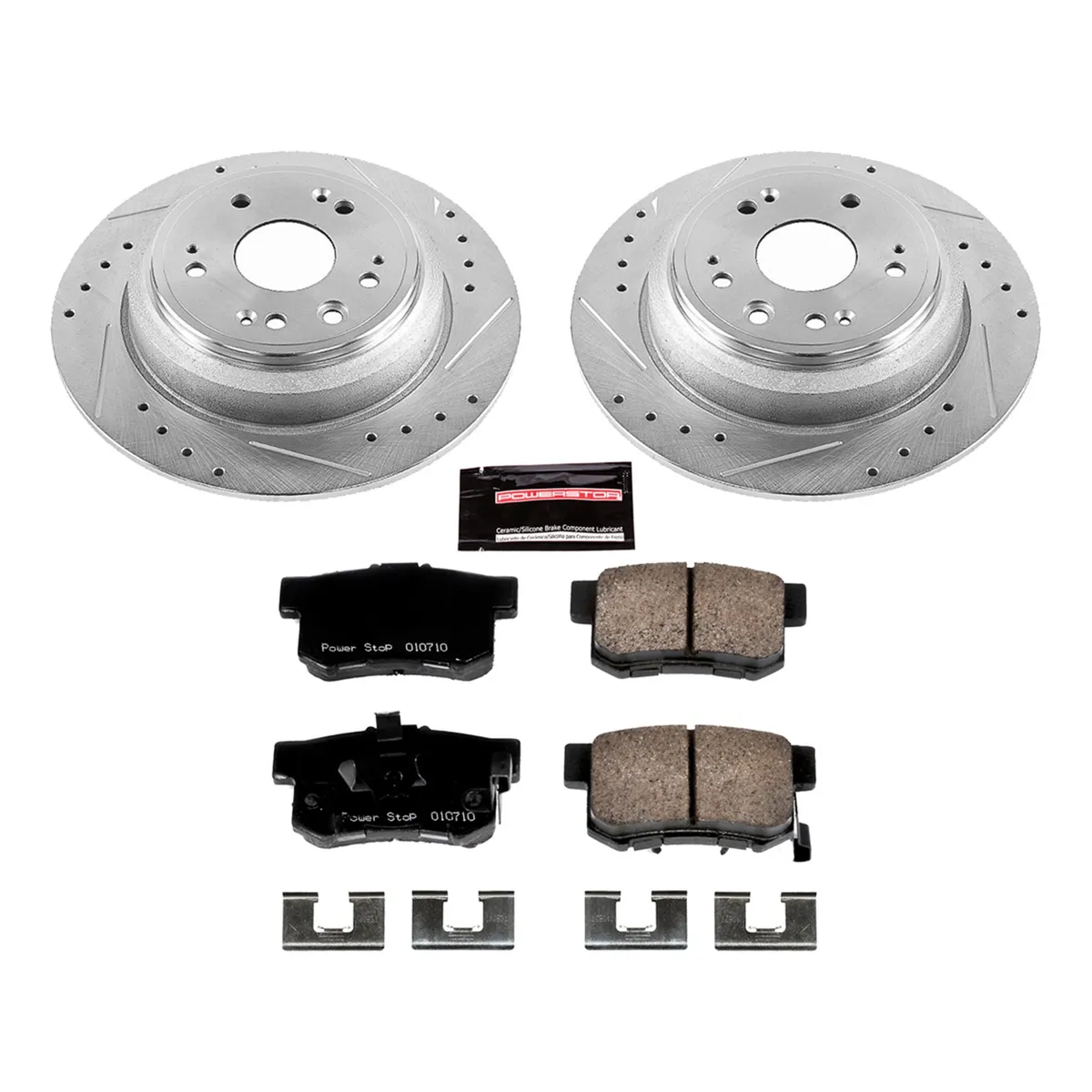 Z23 Evolution Sport Upgrade Kit: Drilled/Slotted Rotors; Carbon-Fiber Ceramic Pads W/Hardware product image