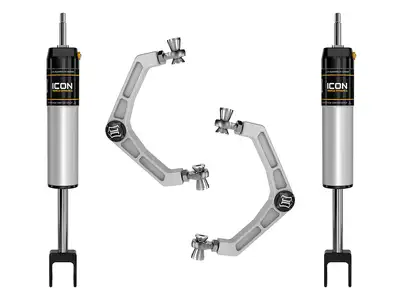ICON Vehicle Dynamics ICON 2020-2026 GM 2500/3500 HD, 0-2” Lift, V.S. 2.5 Aluminum Series Shock System, Internal Reservoir, Billet