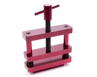 Proform Engine Connecting Rod Vise Standard Vise or Bench Mount T-Handle Type Fits All Sizes Connecting Rods Red Anodized Aluminum Proform