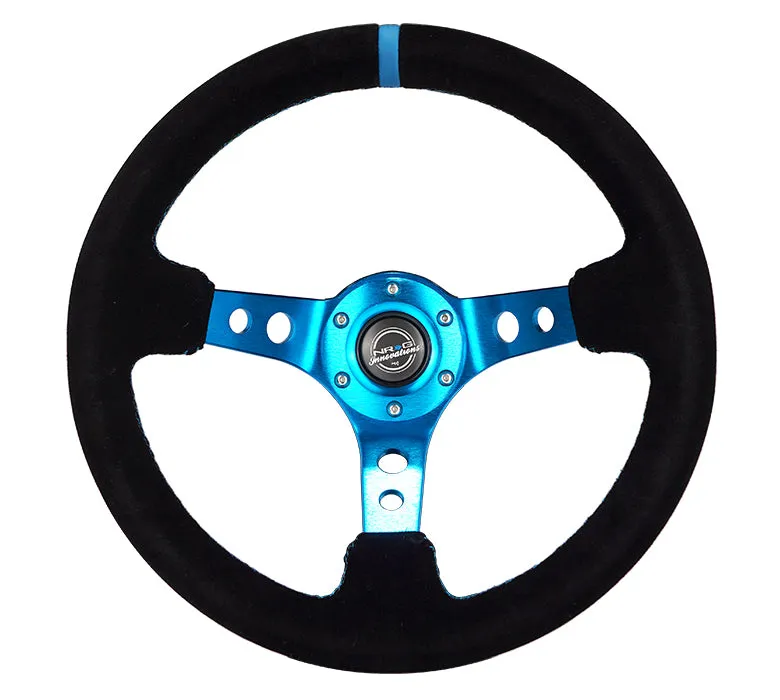Steering Wheel 350mm 3in Dish Black Suede product image