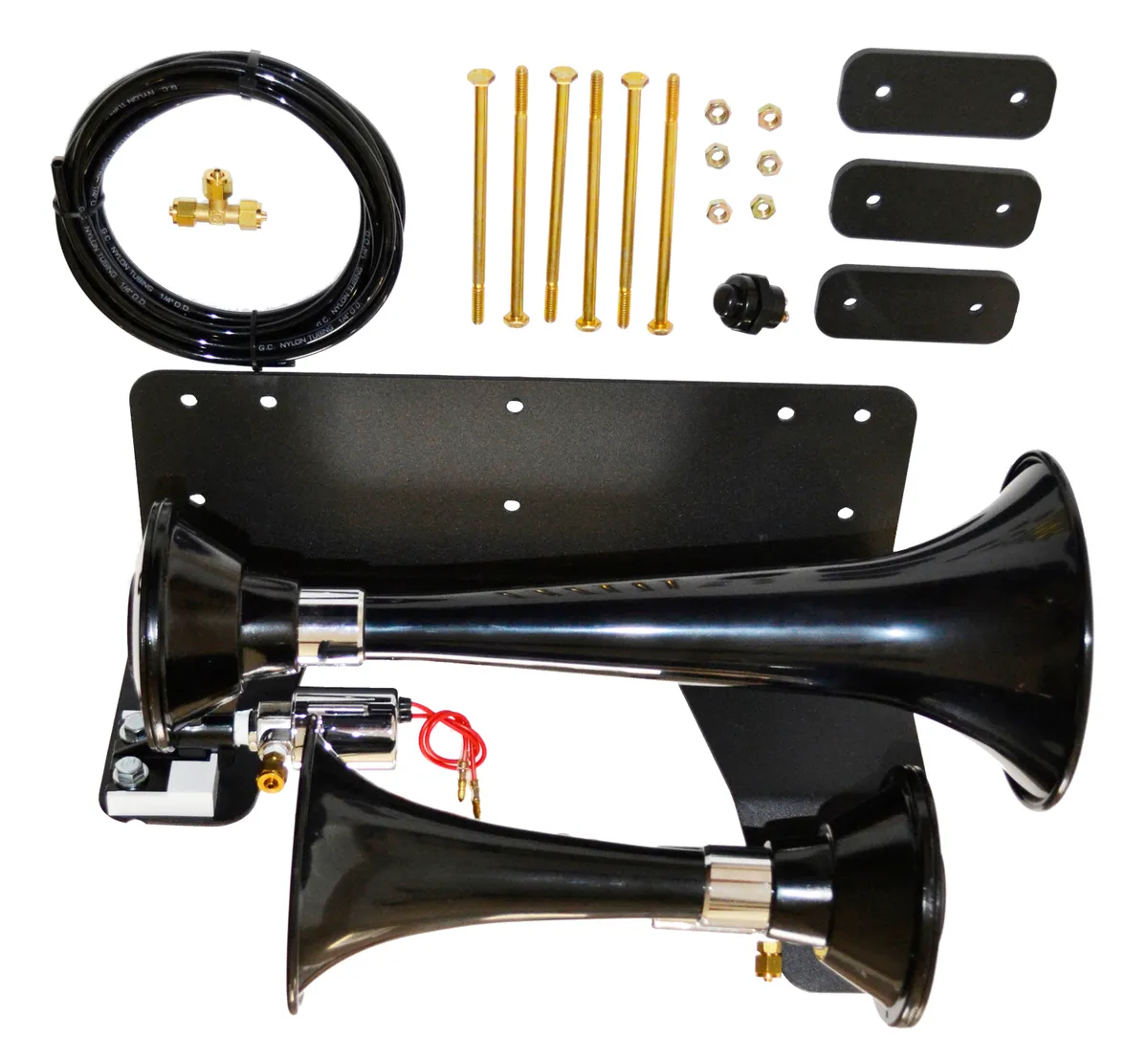 Add-On Horns; Includes Dual Black Horns PN[220]; Requires Minimum 1 Gallon Air Supply; product image