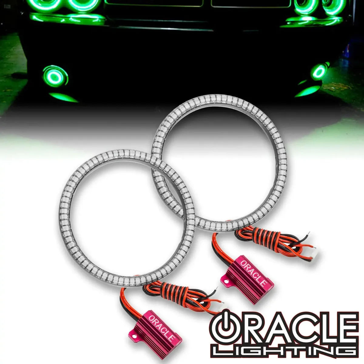 Oracle Lighting ORACLE Lighting 2015-2023 Dodge Challenger LED Surface Mount Projector Fog Halo Kit