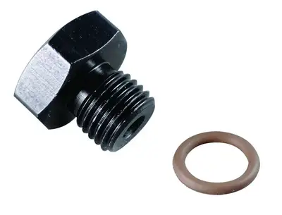 Fragola Performance Systems #10 Port Plug 7/814 Black With 1/8 Fpt Port