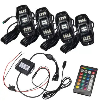 Oracle Lighting Oracle Lighting Colorshift RGB With Underbody Wheel Well Rock Light Kit, 4 Pcs