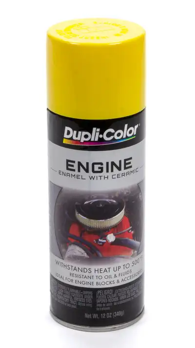 Dupli-Color Engine Enamel With Ceramic; Daytona Yellow; 12 Oz. Aerosol